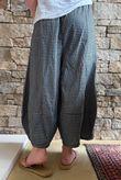 Arbi Gingham Pocket Culotte Pant Black